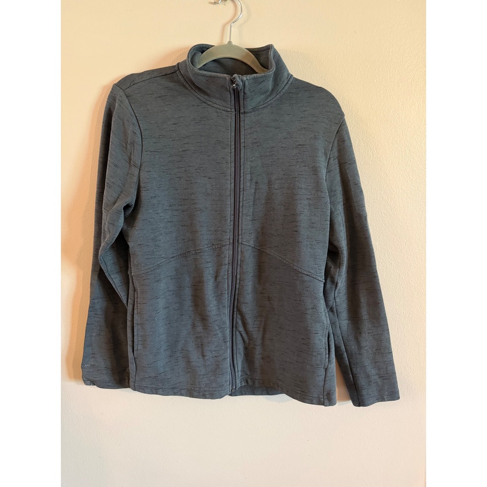 Skechers Womens Full Zip Space Dye Jacket Charcoal Heather Activewear Large
